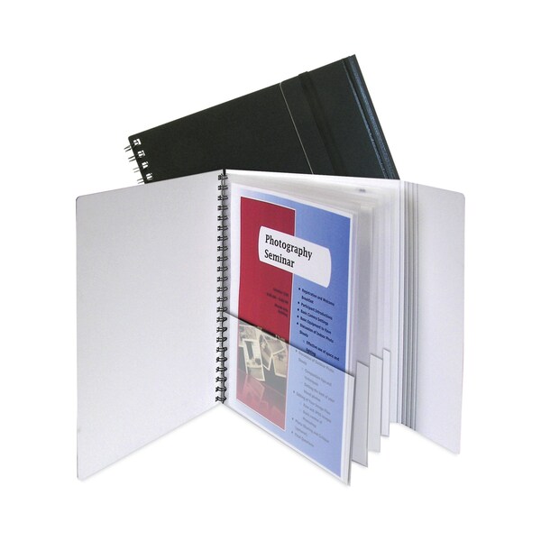 C-Line Products 8-Pocket Portfolio with Security Flap, Polypropylene, 8.5 x 11, Black 32881 - main